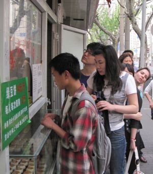 Fila dos bolinhos em Shangai